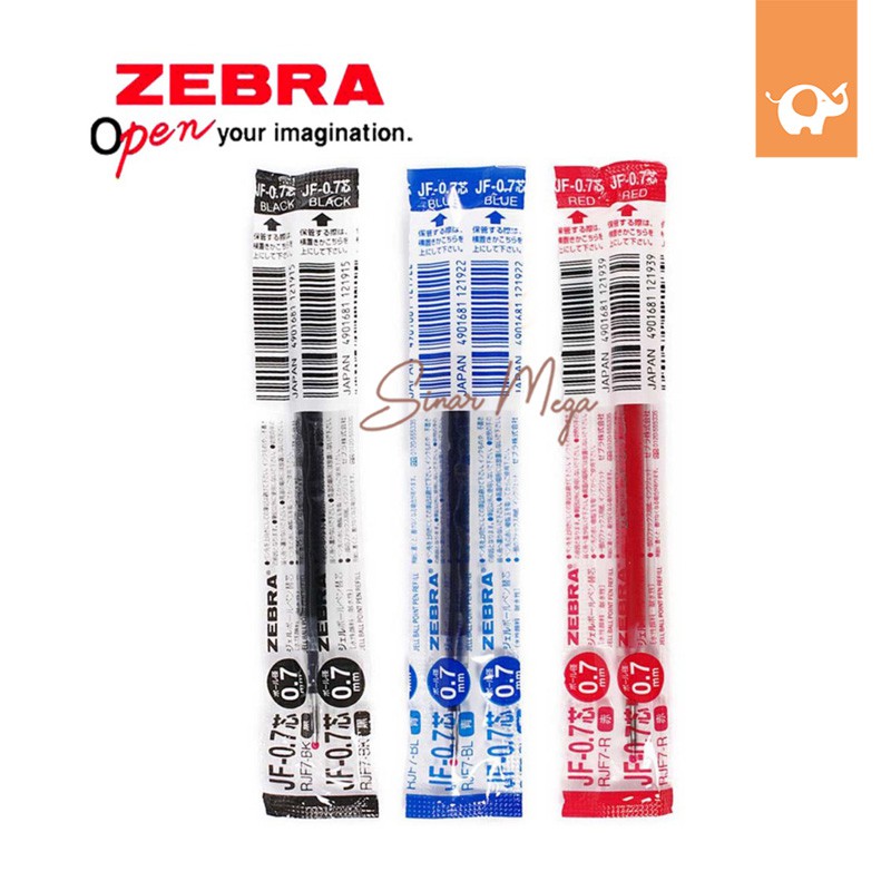 free ship 10 pcs Zebra JF-1.0 refill RJF10 for SARASA rollerball pen BLUE ink 