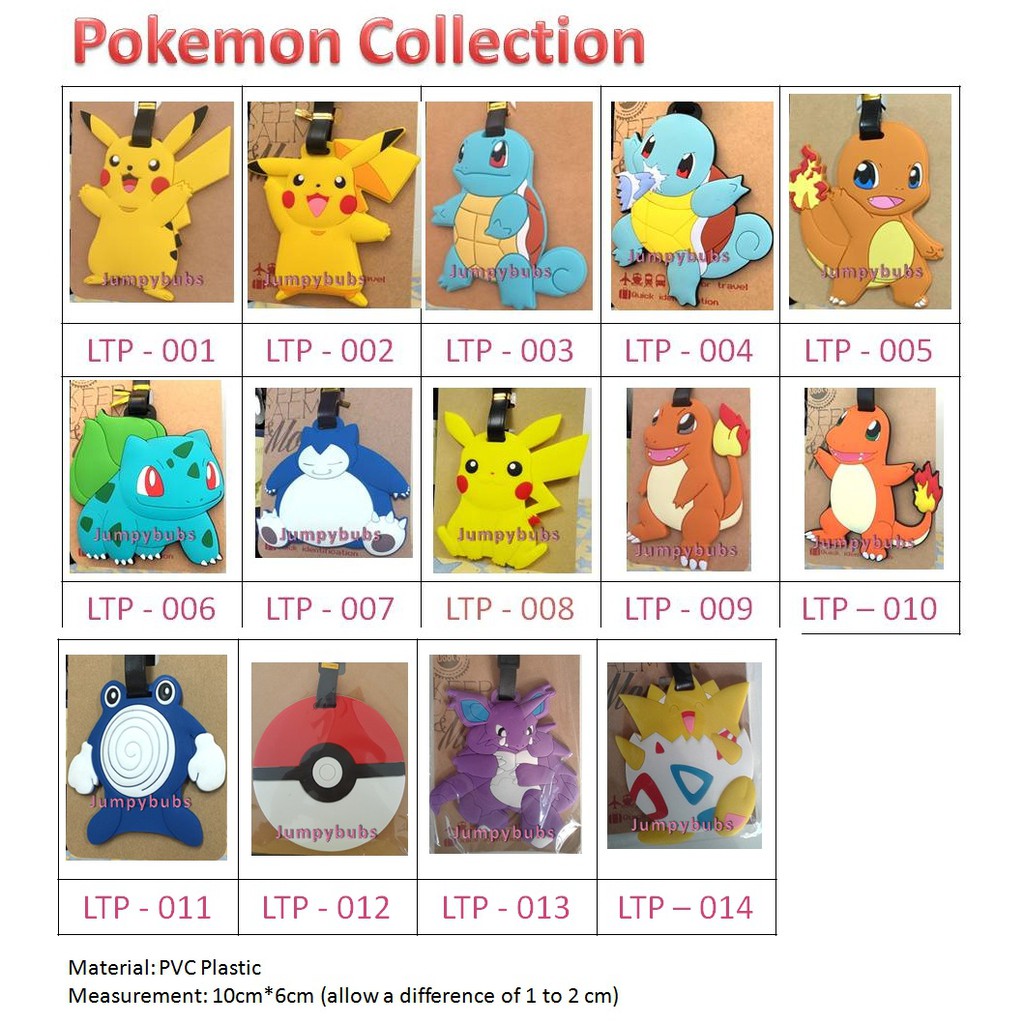 pokemon luggage tag