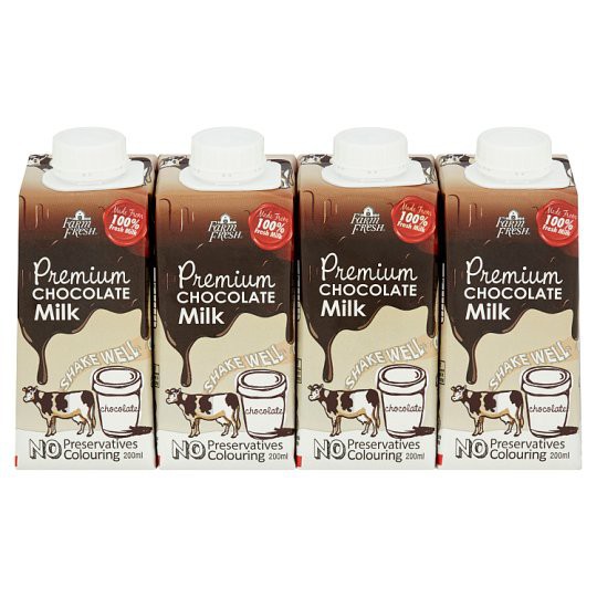 Farm Fresh Premium Chocolate Milk Uht 4 X 200ml Imported From Malaysia Pack Of 3 Shopee Singapore