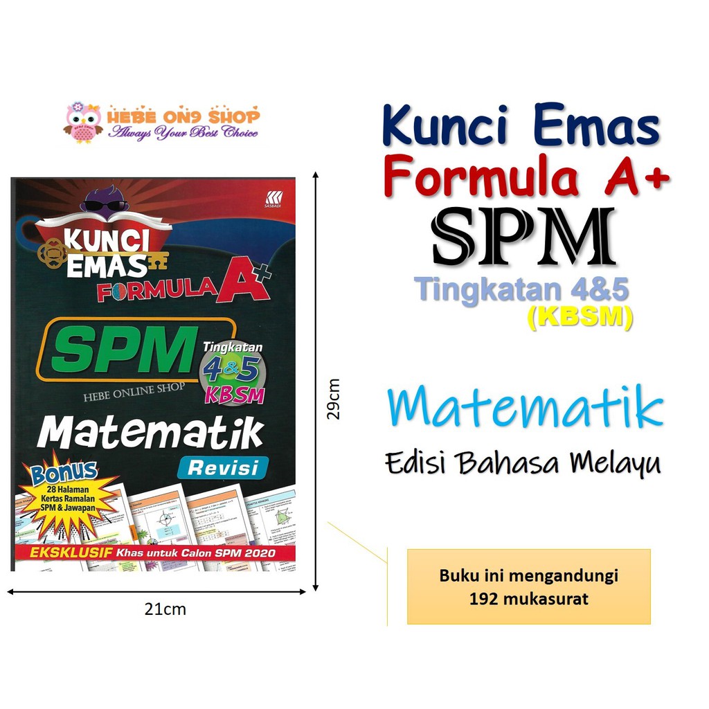 A Spm Gold Formula Key Tingmission 4 5 Kssm Book Revision Of The Forcement Of Spm 2020 Kbsm Terbaharu Sasbadi Shopee Singapore