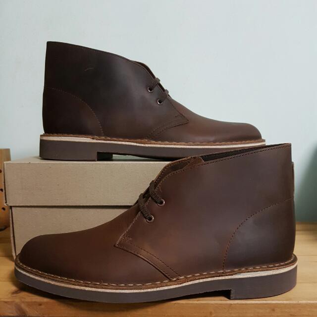 dark brown clarks desert boots