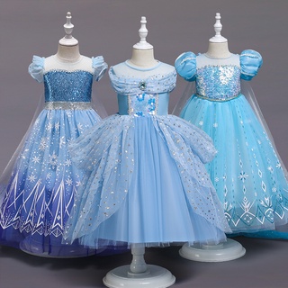 Baby Girls Dress Party Birthday Clothing Cinderella Princess Cosplay Dress up Elsa Frozen Dress Halloween Costume