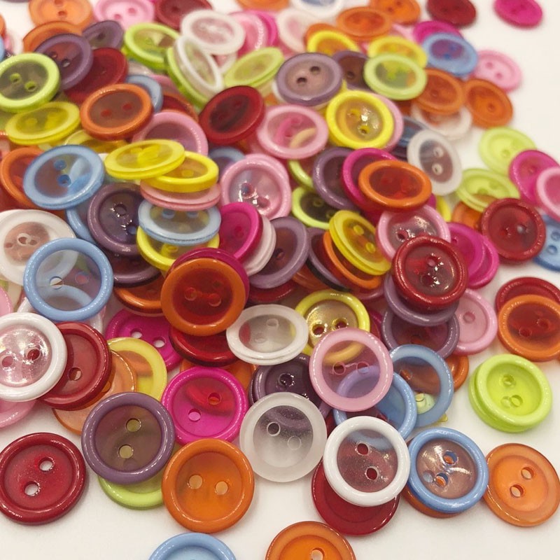 100PCS 12MM Round 2 Holes Resin Buttons Flatback DIY Crafts Children's  Apparel Clothing Sewing PH164 | Shopee Singapore