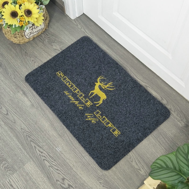 Embroidery Ground Floor Door Foot Mat Antiskidding 高級感