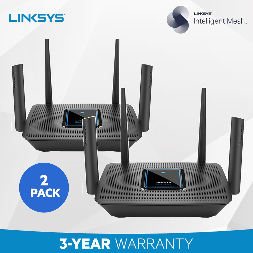 Mesh Wifi Bundle Linksys Mr9000x Ac3000 Tri Band Mesh Wifi Router 2 Pack Shopee Singapore