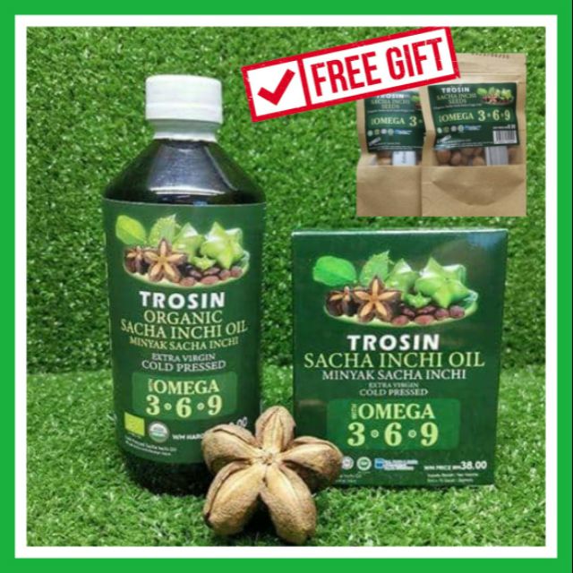 Trosin Organic Sacha Inchi Oil Original Hq Minyak Sacha Inchi Shopee Singapore