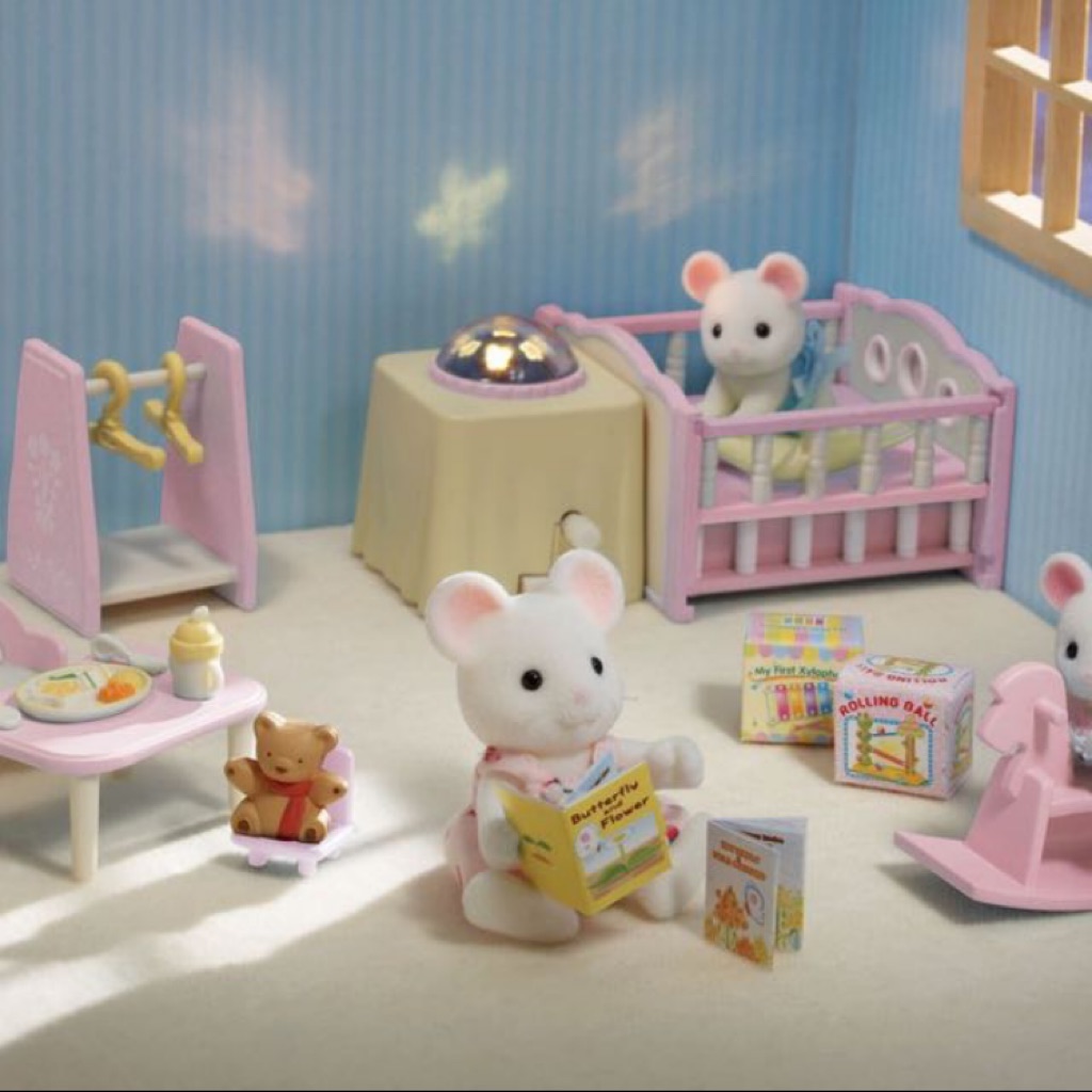 sylvanian nightlight nursery set