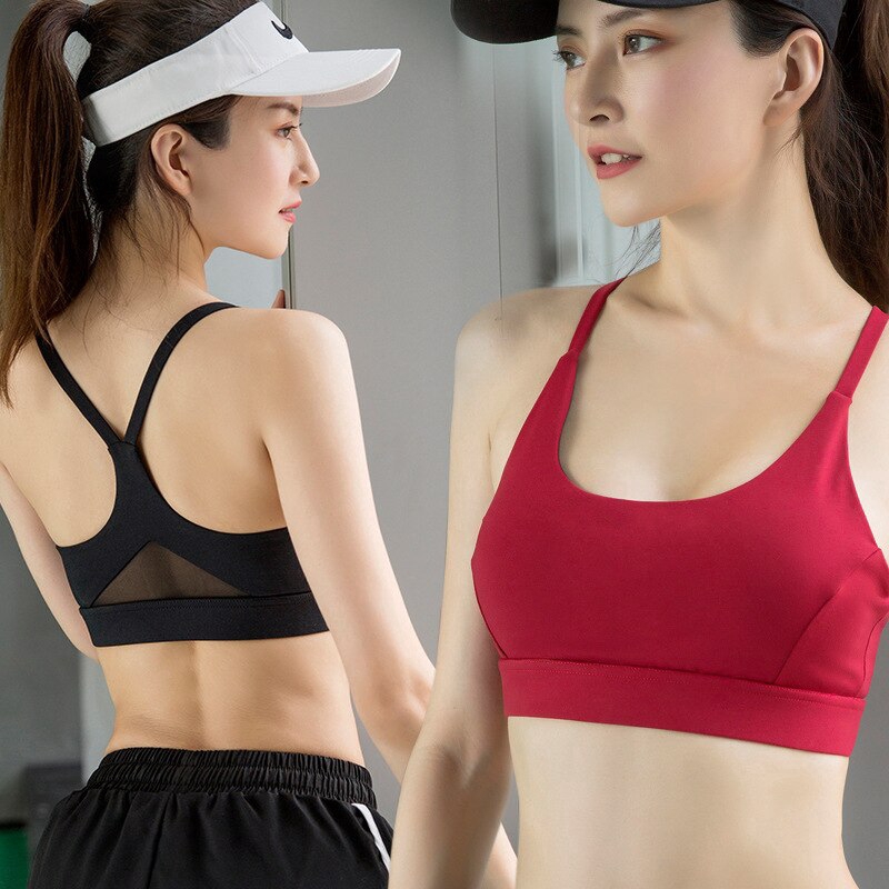 girls red sports bra