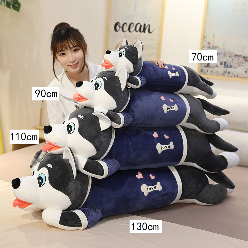 husky plush pillow