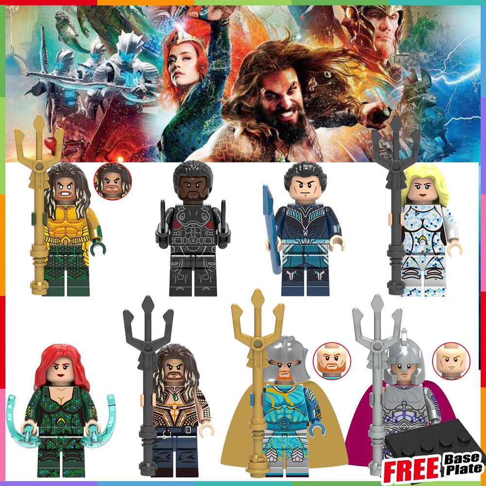 Aquaman Minifigures David Hyde Nuidis Vulko Atlanna Mera Arthur Curry ...