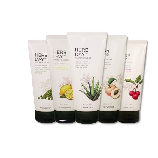 The Face Shop Herb Day 365 Master Blending Foaming Cleanser 170mlchoose 5 Foam Cleaners