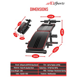 ADSports AD-178 Home Fitness Gym Foldable Sit Push Ups 