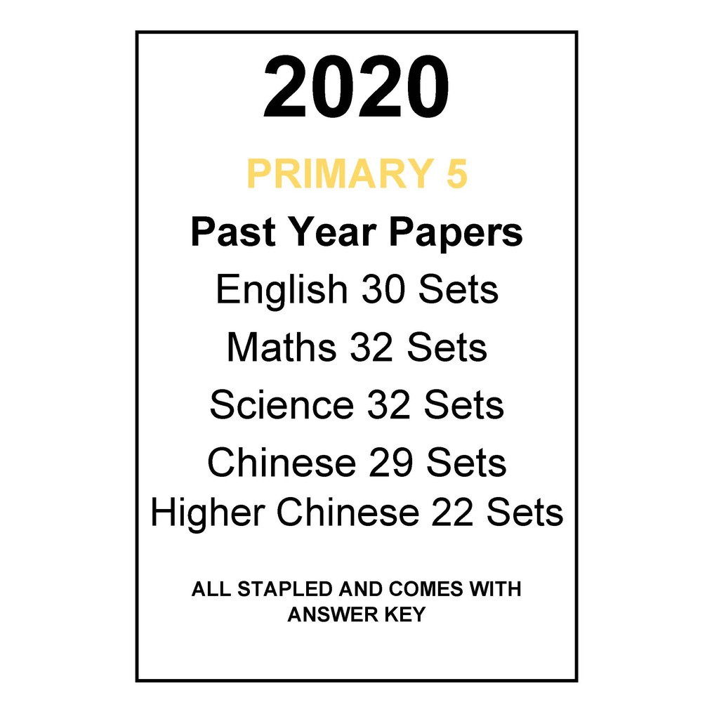 2020 P5 Past Year Exam Papers | Shopee Singapore