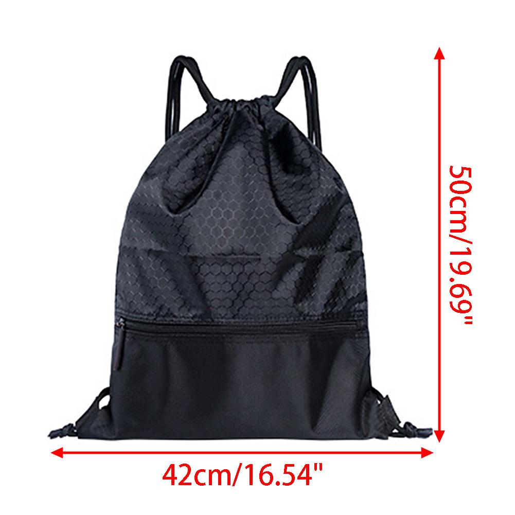 50*42cm Waterproof Sport Beam Bag Backpack Folding Drawstring With Zipper Pocket