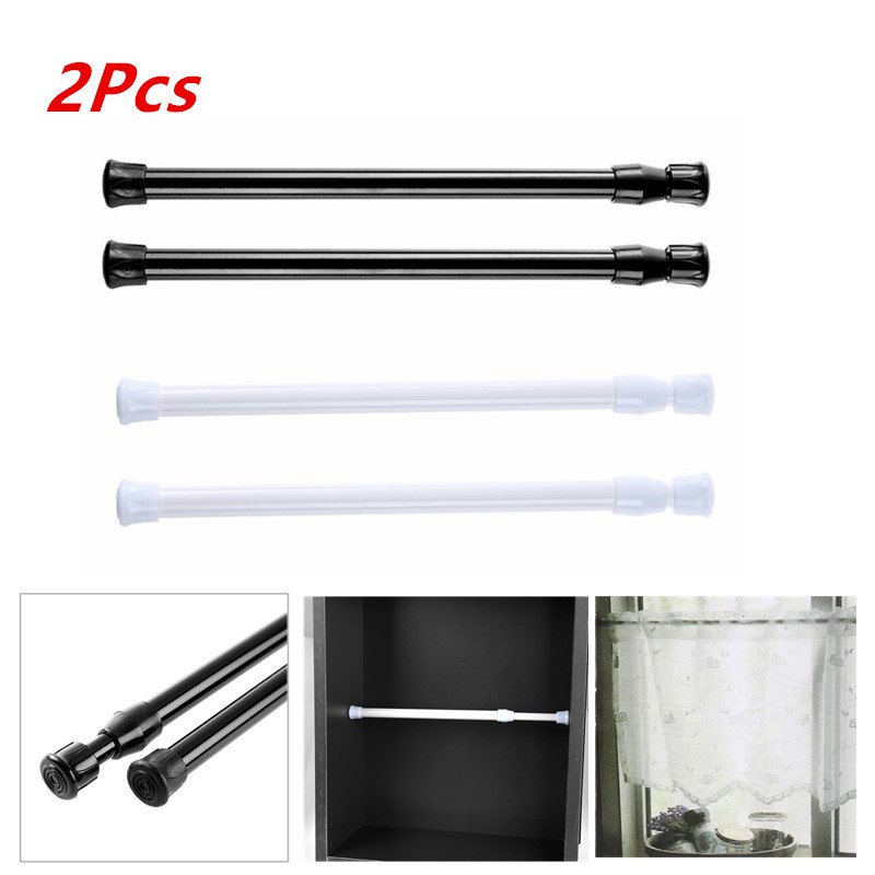 2pcs Tension Rod Spring Curtain Rods, Spring Curtain Rods