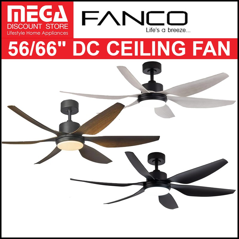 FANCO 56/66inch HELI DC CEILING FAN WITH OPTIONAL LED LIGHT Shopee