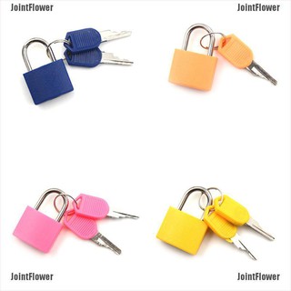 JointFlower Small Candy Colour Strong Steel Padlock Travel Suitcase Drawer Dormitory Locks With 2 Keys JFMY