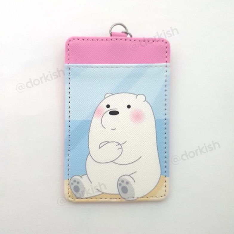 Image of We Bare Bears Ice Polar Bear Ezlink Card Holder with Keyring #0