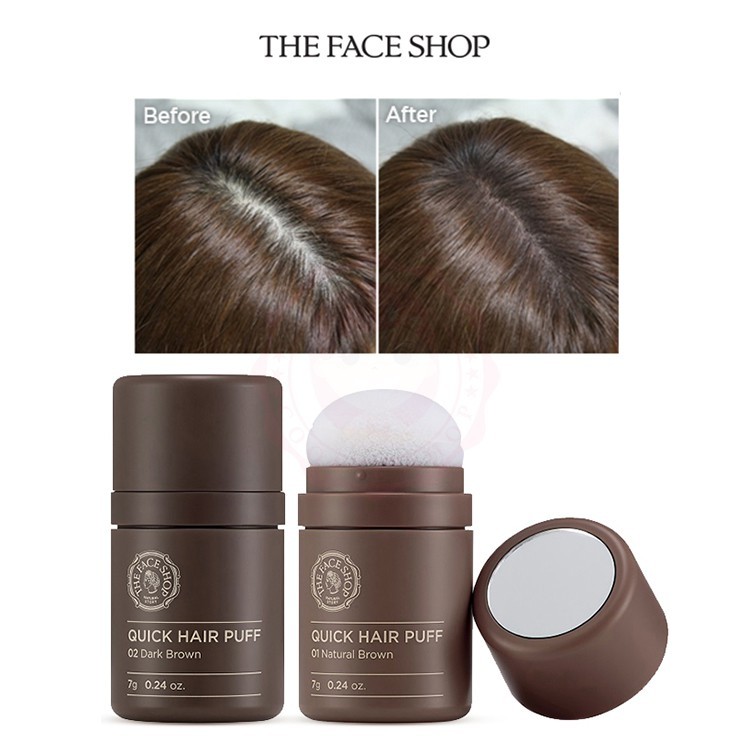 Korean The Face Shop Natural Hair Color Cushion 7g 自然遮色气垫发