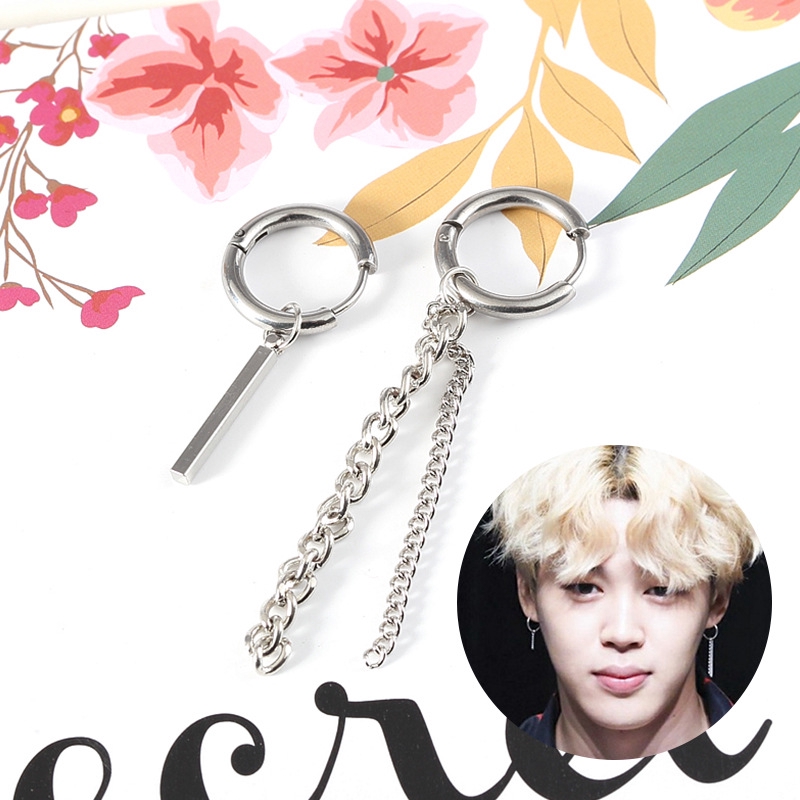 BTS earrings JIMIN earrings simple chain earrings men and
