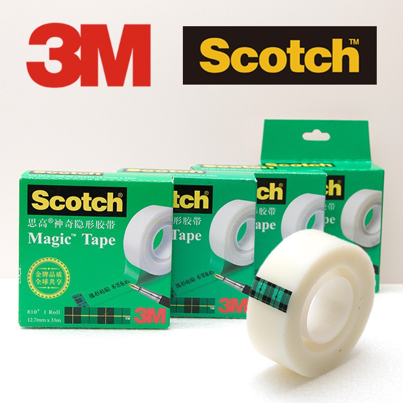 3M Scotch 810 One Side Frosted Invisible Magic Tape Can Writing Copy No