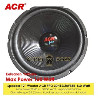 12 Inch Woofer Speaker Acr Pro 500 Watt / Speaker Woofer 12 "Acr Pro