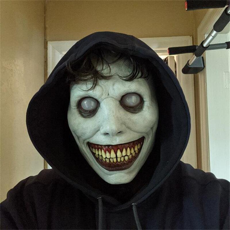 New Halloween Smiley Scary Clown Mask Cos Big Eyed Monster Exorcist Role Playing Film And Television Props Shopee Singapore