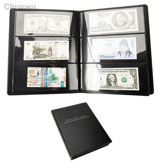 (SG Seller)☢New  60Pockets Leather Notes Album Banknote Paper Money Collection Stamp Ticket
