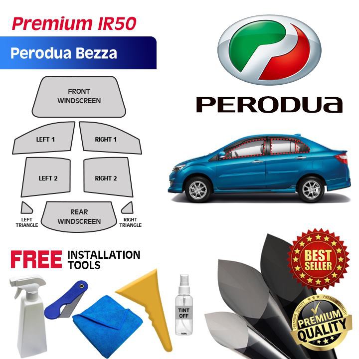 Perodua Bezza Full Car Tinted Siap Dengan Potong Tinted Kereta Car Tint Car Window Film Shopee Singapore