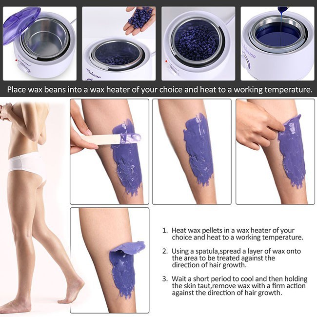 Rapid Melt Hair Removal Waxing Kit Electric Hot Wax Warmer 500ml