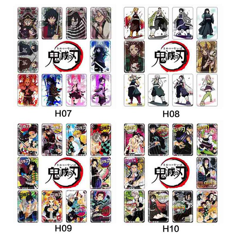 demon slayer anime card stickers diy bus id waterproof