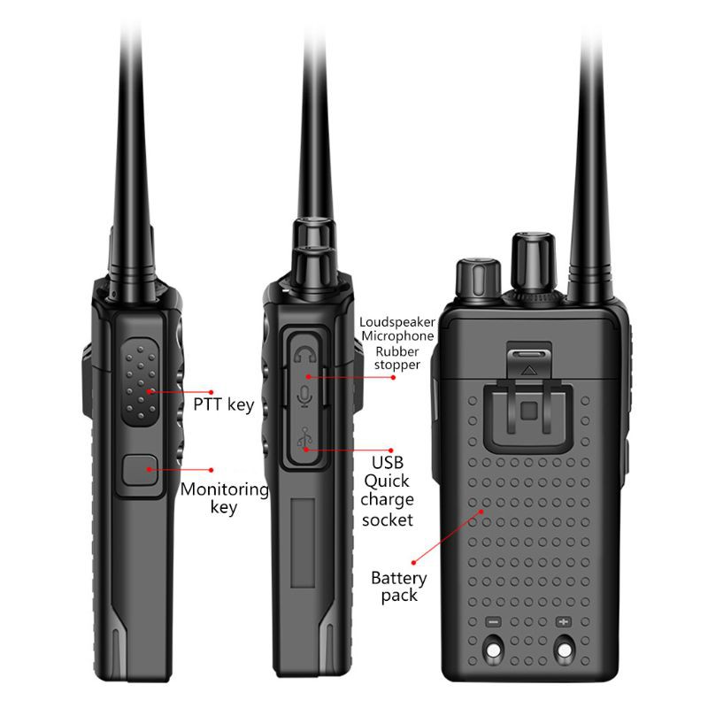 2020 High Power Upgrade Bao feng BF-858 Waterproof Walkie Talkie Two Way  Radio Dropshipping | Shopee Singapore