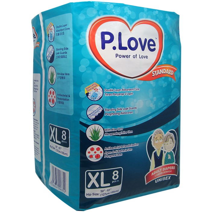 P Love Standard Unisex Adult Diapers Xl 8s Shopee Singapore