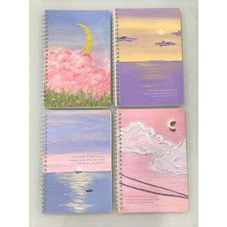 A5 Cute Single Line Notebook 60 Pages Exercise Notebook / A5 Sprial Ring Notebook 80 Pages