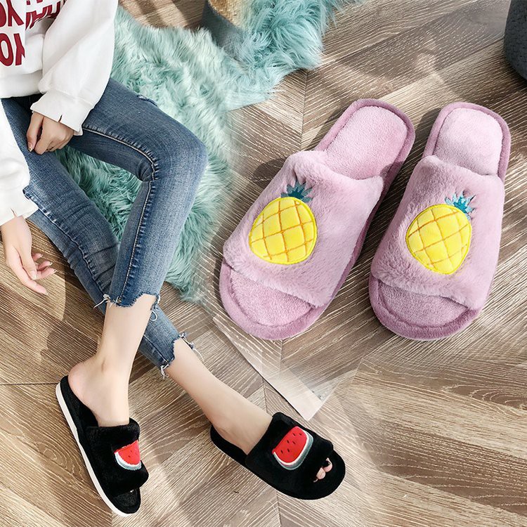 Image of Art Living 2021 Comfortable Anti-Slip  Bedroom Slippers Indoor Home Cute Fluffy Plush #1