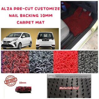 PERODUA ALZA PER-CUT CUSTOMIZE NAIL BACKING 10MM CARPET 