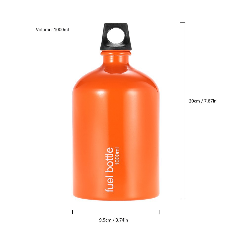 2pcs Portable Aluminum Fuel Gas Oil Petrol Bottle Camping Travel Bottles 1500ML