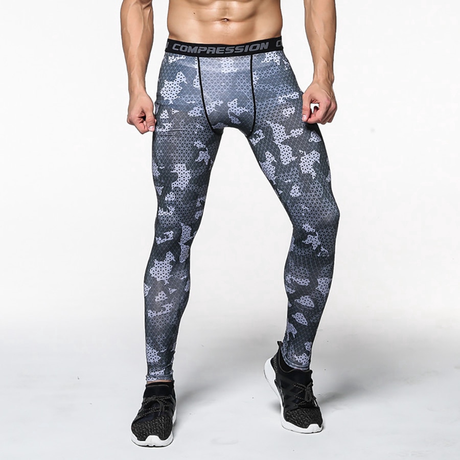 Men Compression Pants Tights Men Training Fitness Pants Print Leggings Training Male Pants Gym Man Quick Dry Bottom Shopee Singapore