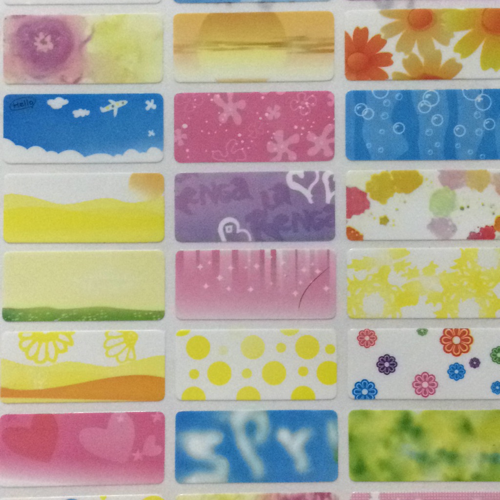 cartoon name stickers singapore