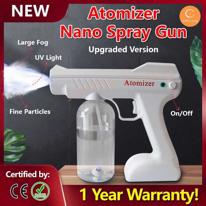 Local Seller Atomizer Yj01 800ml Disinfectant Spray Gun Handheld Sanitizer Blue Light Spray Gun Uv Disinfect Gun Shopee Singapore