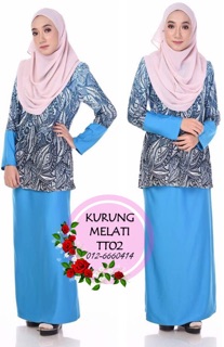  SAIZ  S XL  PRETTYMUM KURUNG  KEDAH MODEN MELATI SATIN 