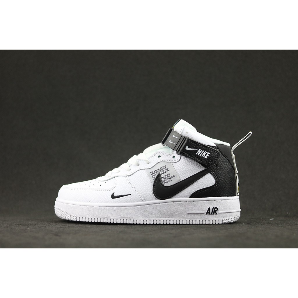 air force 1 mid utility black white