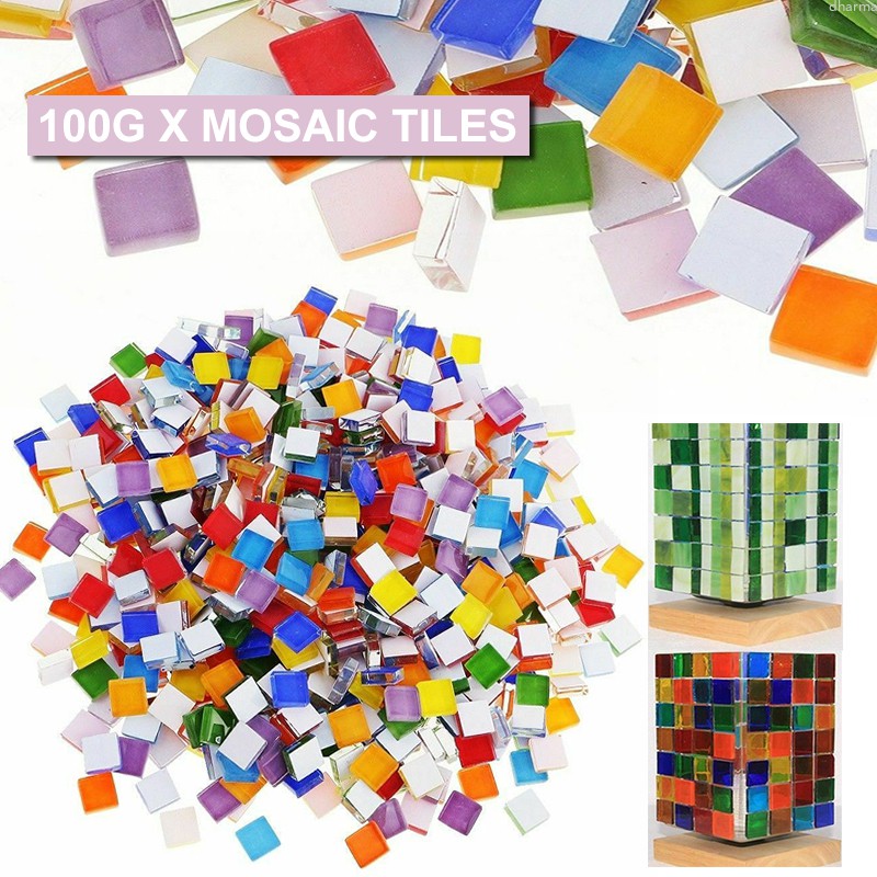 Diy Mosaic Art Craft Supplies, Colored Glass Tiles