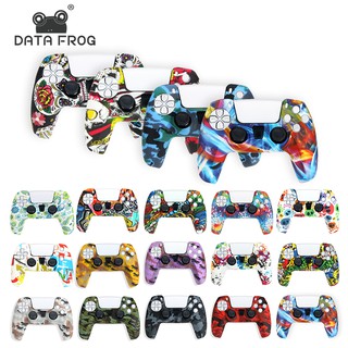 Data Frog Anti-Slip Silicone Cover Skin Protective Case For Playstation 5 Controller Protection Case For PS5 Gamepad Accessories