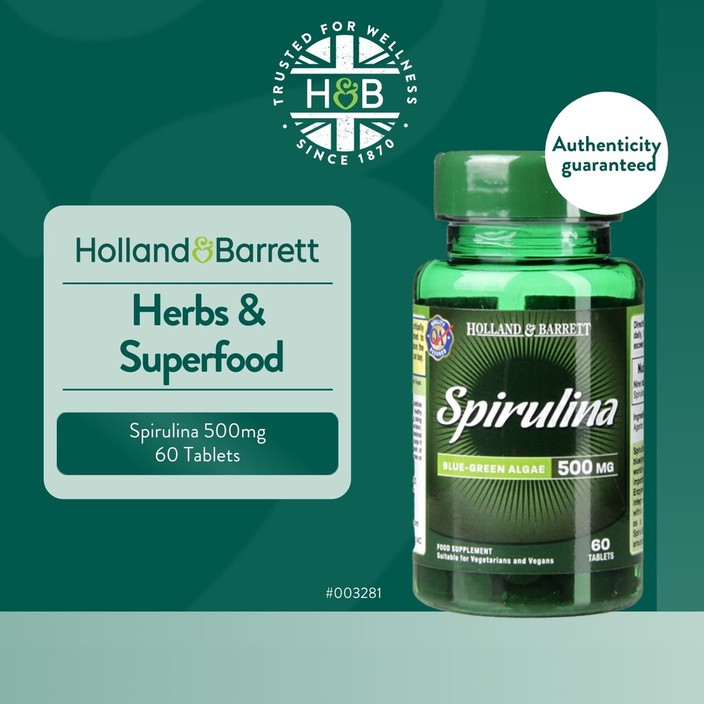 Holland & Barrett Spirulina 500mg Shopee Singapore