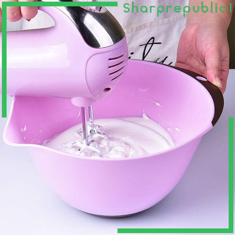[SHARPREPUBLIC1] Pink Plastic Mixing Bowl with Handles, Measurement