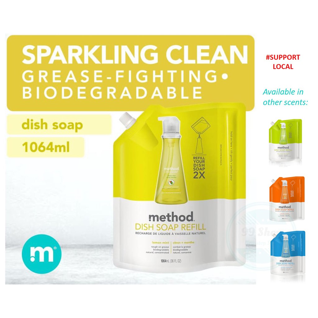 Method Dish Wash Dish Soap/Dishwashing Refill 1.06 L (BIG Size) LOCAL