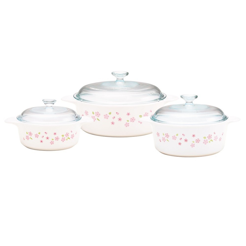 Corelle 6pc Casserole Set - Sakura | Shopee Singapore