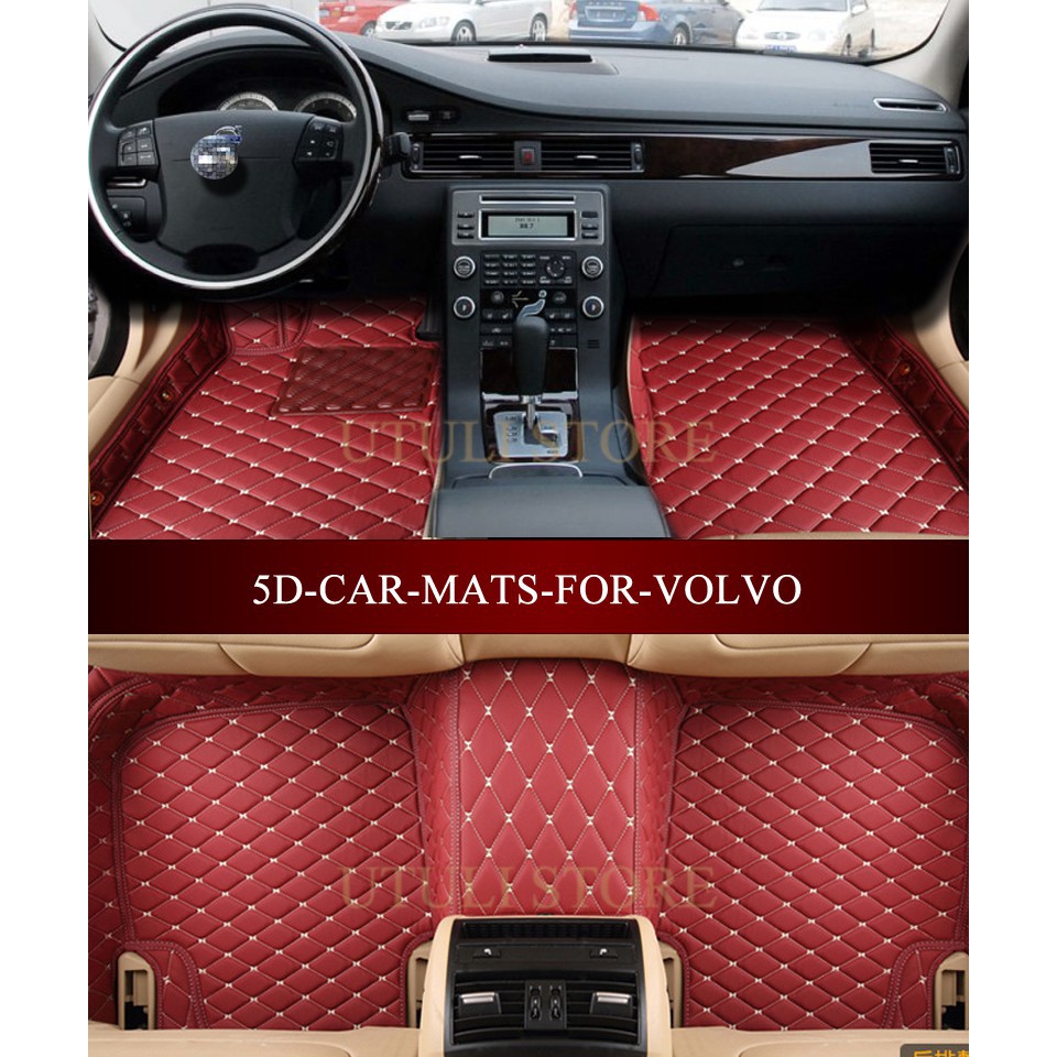 Leather Car Floor Mats Carpet Volvo S40 S60 S80 S90 V40 V60 V90