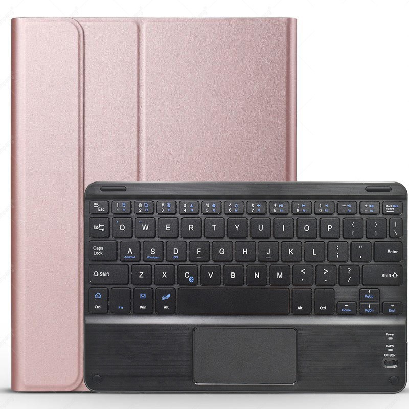 Wireless Bluetooth 3 0 Keyboard Case With Touchpad For Samsung Galaxy Tab S7 11 Inch S7 Plus 12 4 Inch 2020 Slim Pu Leather Shell Lightweight Stand Cover Case With Detachable Wireless Bluetooth Keyboard For